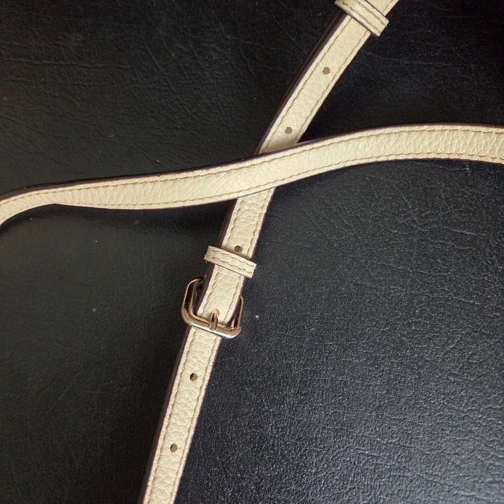 Kate Spade Hanna Southport Ave Crossbody Bag Beige Pebbled Leather WKRU7110